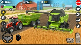  Tractor Driving Game || Harvesting Farm 3D-Android gameplay😱 screenshot 5