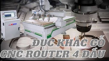 Máy Chạm Khắc CNC 4 Đầu SFDWT 1325 | Máy CNC Router Đục Khắc Gỗ | QUỐC DUY