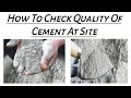 How To Check Quality of Cement At Site | Test on Cement at Construction Site | Cement Quality Test