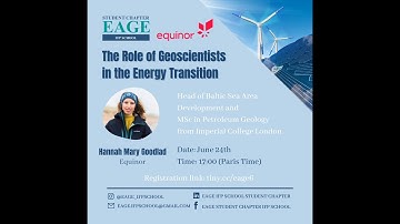 The Role of Geoscientists in the Energy Transition