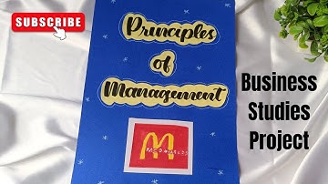 Business studies project on Principles of management of MacDonald| CBSC class 12 th project