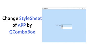 ❓How to change theme by QComboBox in PyQt6