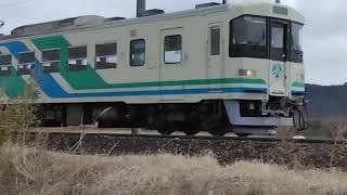 梁川車両基地で阿武隈急行8100系回送車庫に入っていました!