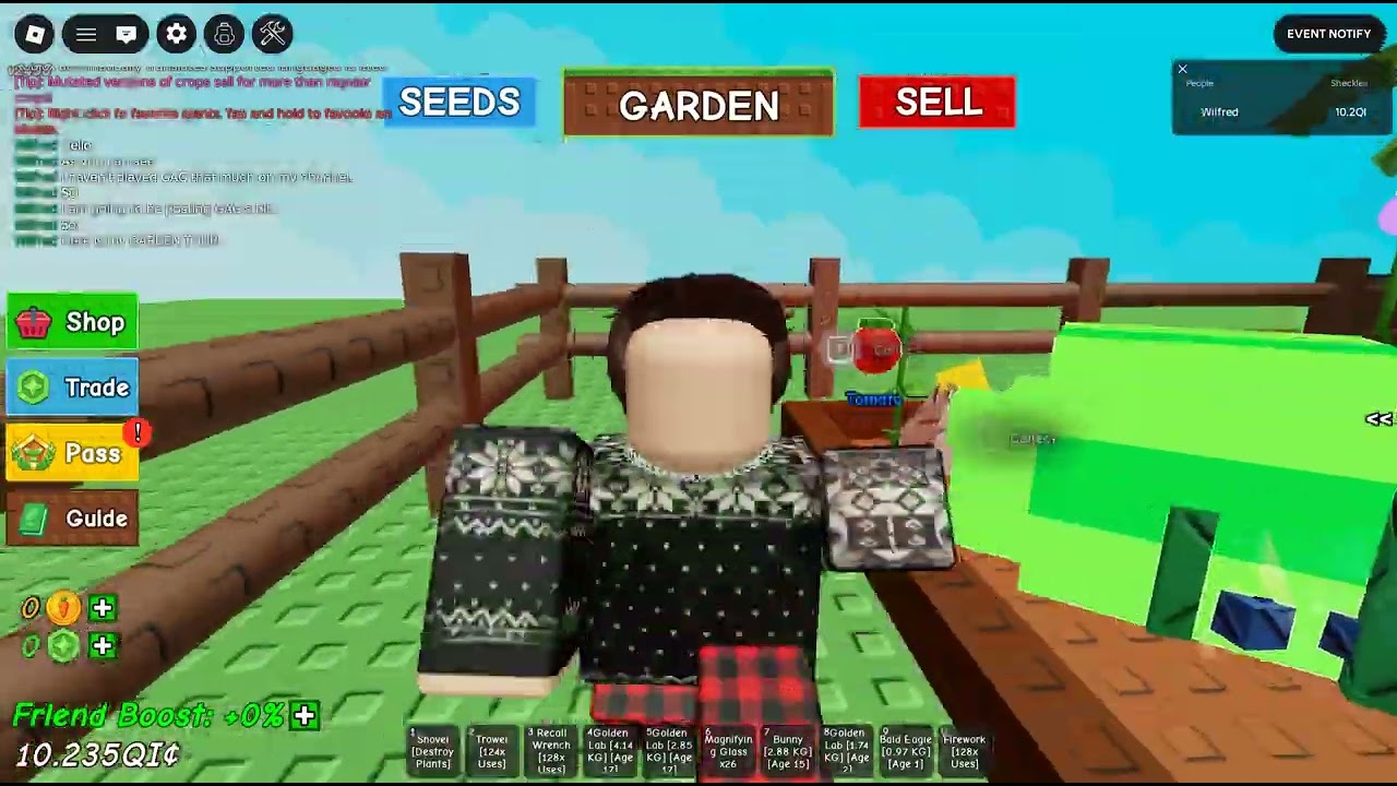 I showed my SUBSCRIBERS my GARDEN in Grow a Garden!