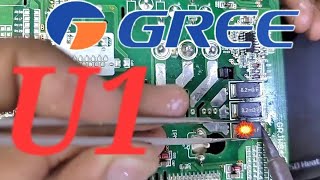Gree Dc inverter ac U1 error code outdoor pcb Dc inverter ac all pcb world,s best training center