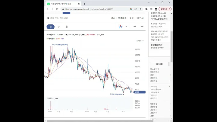 308100까스텔바작 주가 전망 및 차트 분석