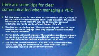 Mastering VDR Management & Communication  Victor Lion screenshot 5