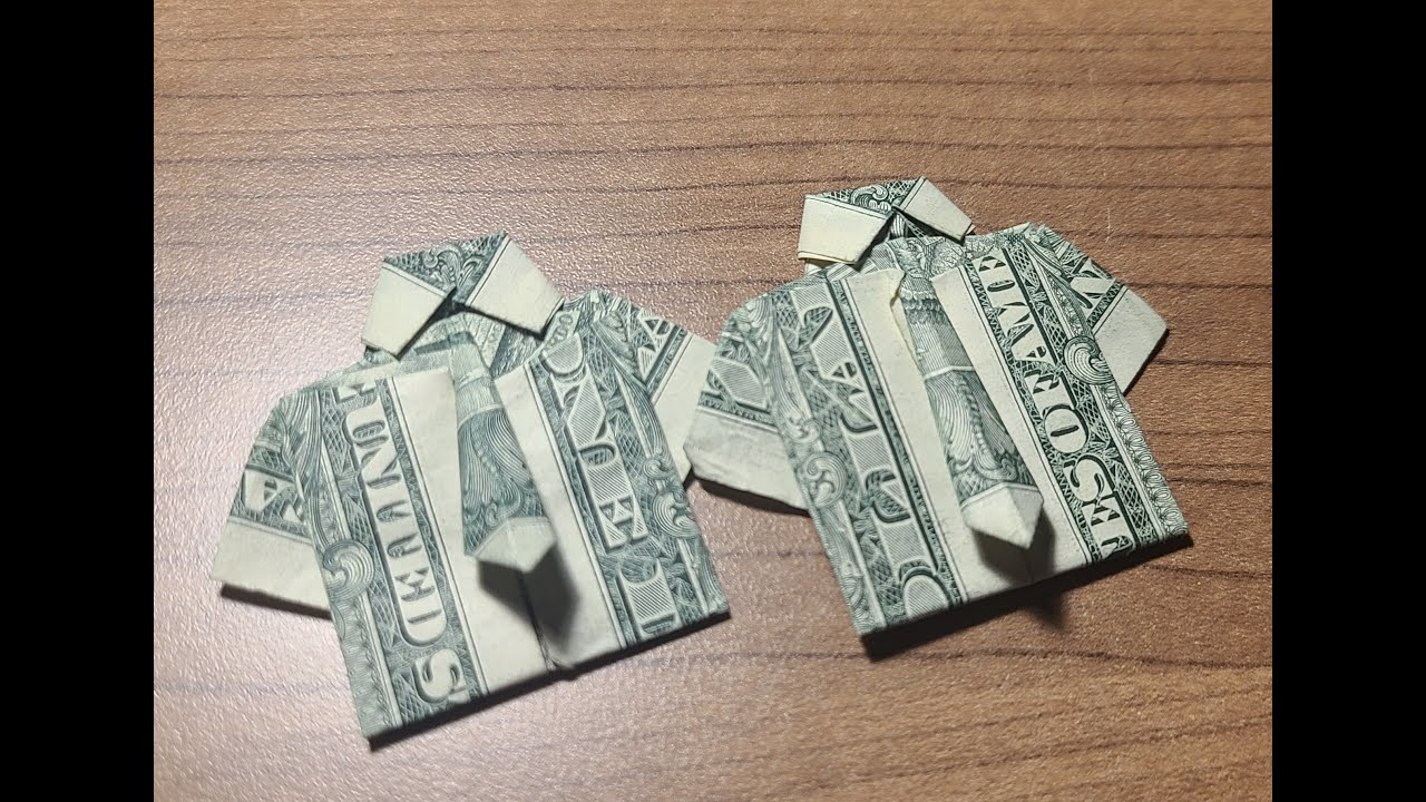 Dollar Origami Shirt & Tie