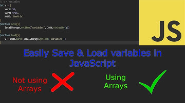 Save & Load All Variables To Local Storage | EASY | JavaScript | HTML