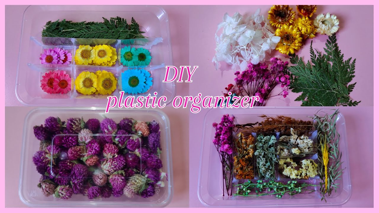 HOW TO MAKE PLASTIC ORGANIZER FOR DRIED & PRESSED FLOWERS Organize