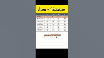 Sum and vlookup #excel #shorts