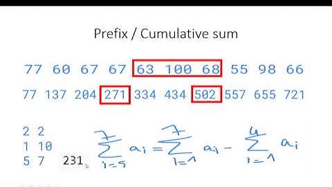 Cumulative / prefix sum and trick for range problems | France IOI - Level 4 | Parc d
