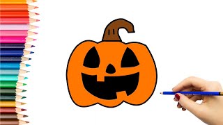 Kaip nupiešti MOLIŪGĄ / How to draw a pumpkin