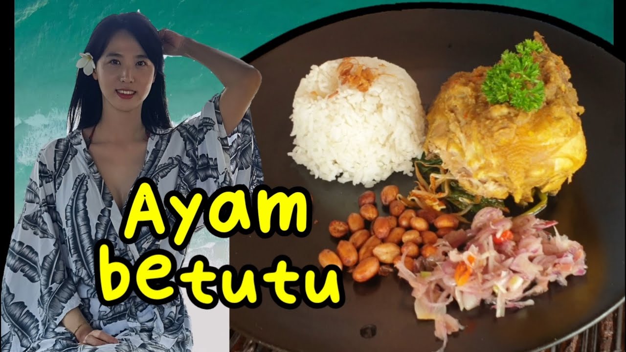 [reaksi] cewek korea pertama kali coba makan ayam betutu / 발리에서 꼭 먹어봐야하는 음식 / mukbang / bali tour