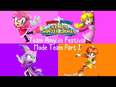 Mario & Sonic at the Olympic Winter Games Team Festival (Team Amy) Part 1