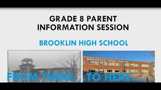 Grade 8 Parent Night Virtual Presentation 2022