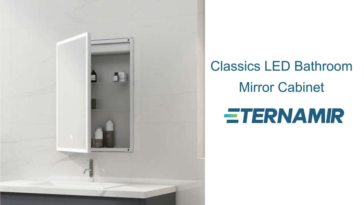 High-Brightness Mirror Cabinets with Defogger | Eterna Bathroom Solutions