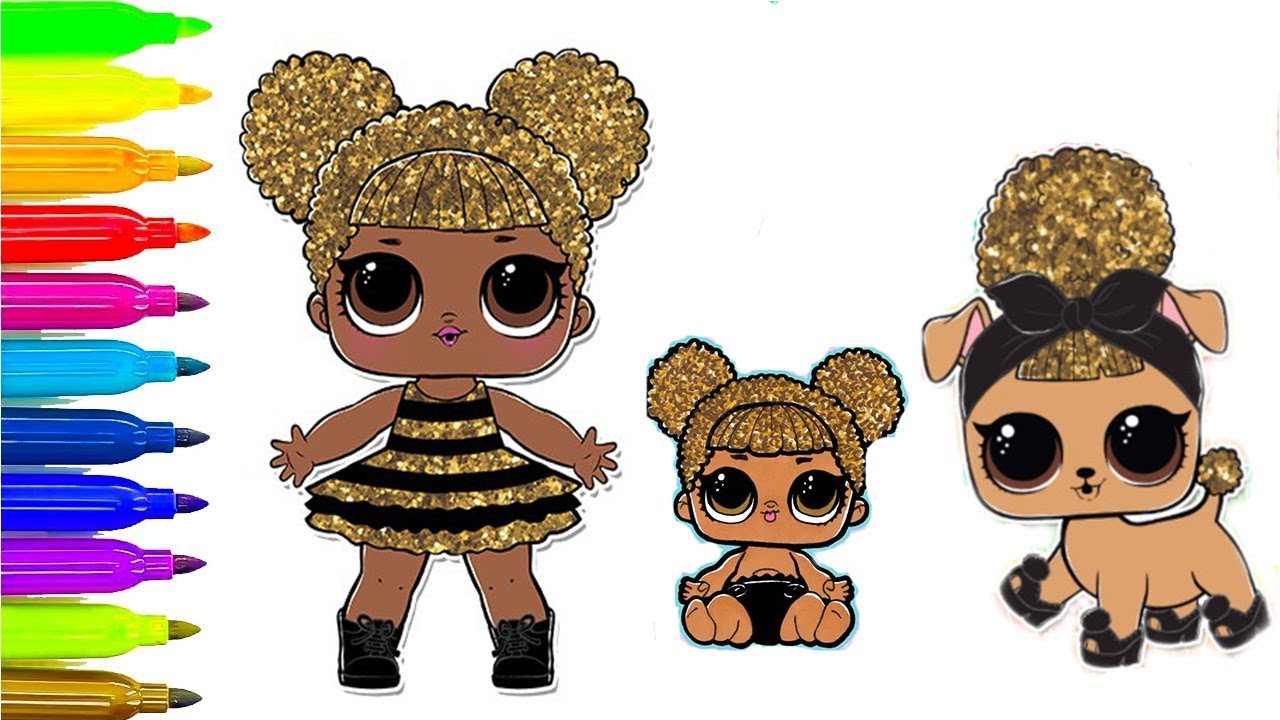 How to Draw LOL Doll QUEEN BEE | LOL Surprise Hair Goals Makeover