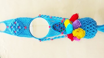 Macrame mirror/ macrame mirror design - macrame mirror /macrame mirror tutorial in hindi/2020