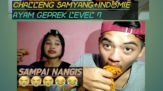 CHALLENG INDOMIE AYAM GEPREK LEVEL 7 + SAMYANG DAN BONCABE. 