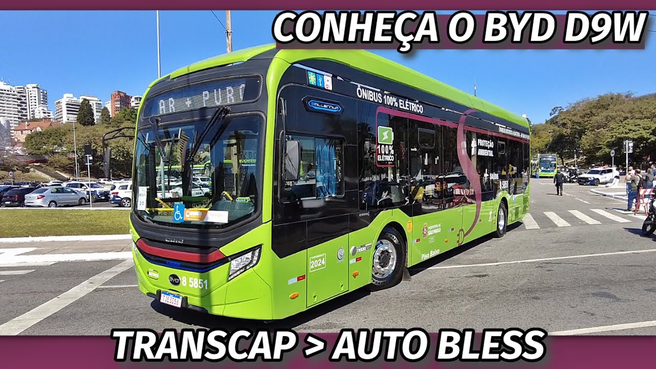 APRESENTANDO ÔNIBUS ELÉTRICO BYD D9W - CAIO E-MILLENNIUM da TRANSCAP / AUTO BLESS TRANSPORTES