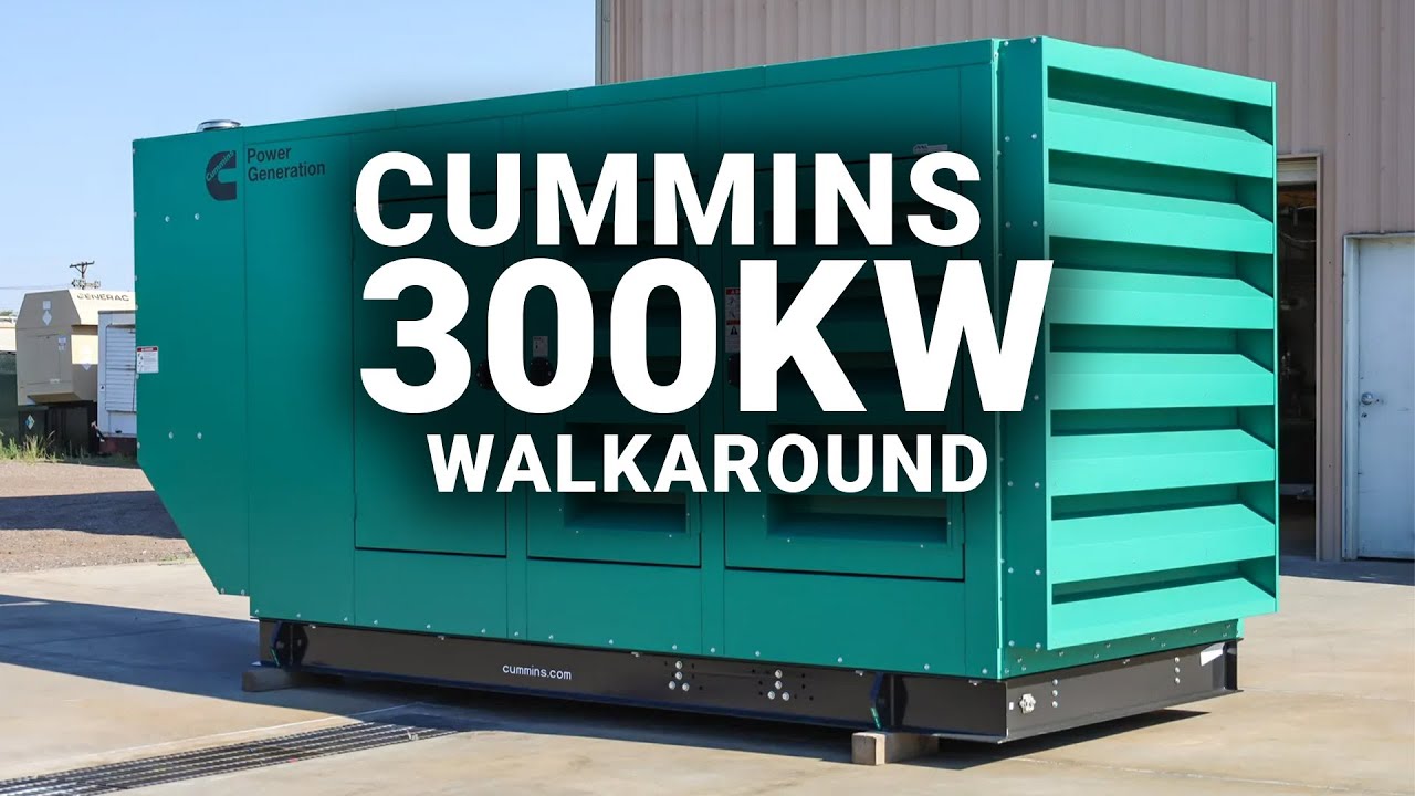 Газовый генератор Cummins мощностью 300 кВт (блок № 092672) — осмотр на 360 градусов