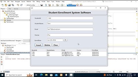 Student Enrollment System Software Using Java