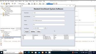 Student Enrollment System Software Using Java
