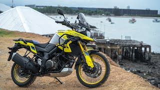 SUZUKI V-STROM 🇹🇭 โหลดโช๊คหน้า 1 นิ้ว ช่วยลดความสูงจากเบาะนั่ง เพื่อให้เหมาะกับคนขับ