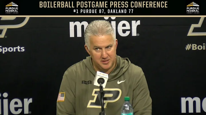 BoilerBall Postgame Press Conference | vs. Oakland