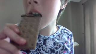 Asmr Choclate Gram Crackers And Water.
