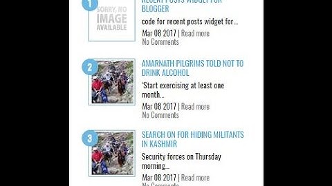 How to create recent posts widget in your blogger