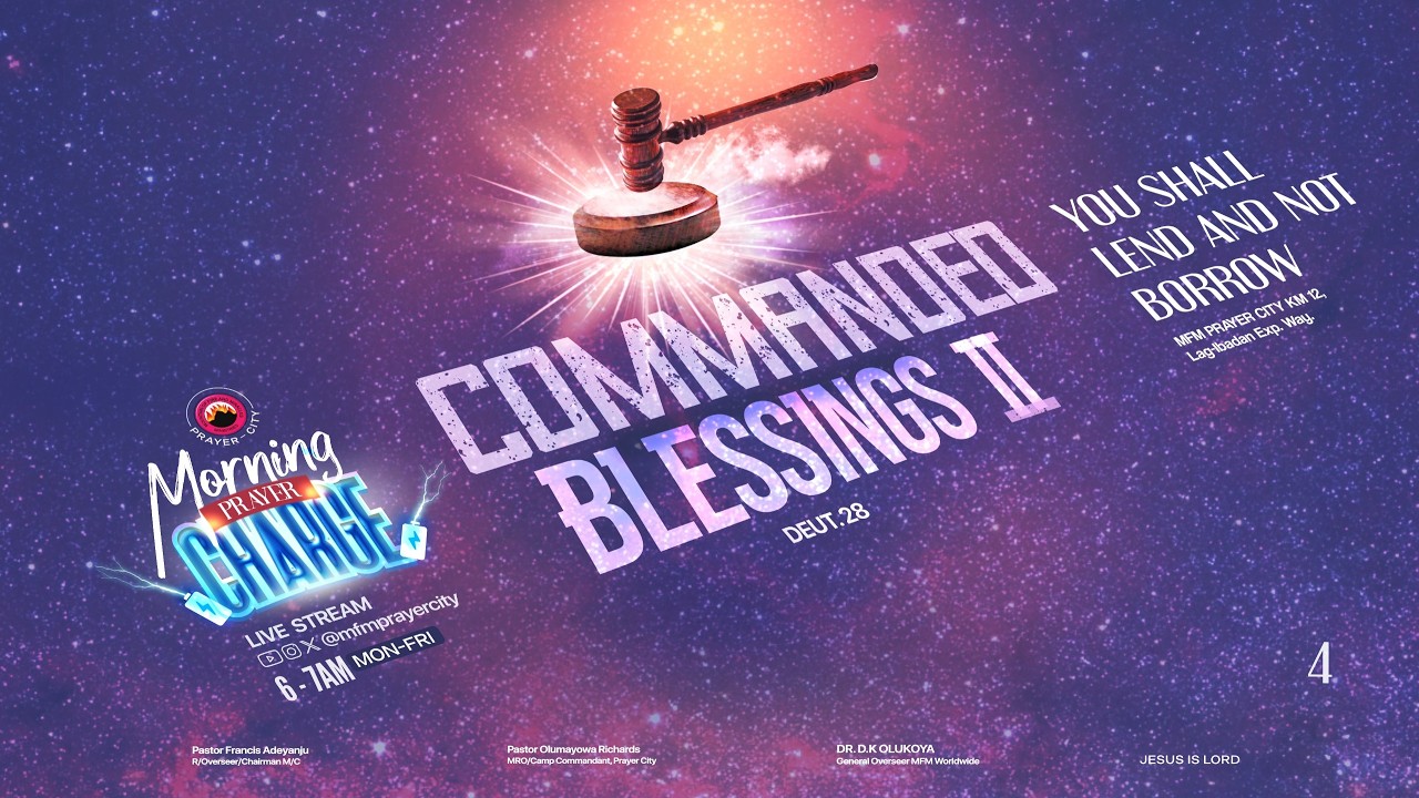 YOU SHALL LEND AND NOT BORROW | MFM MORNING CHARGE PRAYERS | 26-02-2026 | MFM PRAYER CITY