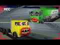 There's Horror Secret Place Yellow Truck Eater vs Green Mama Pertamina Truck😱SAKURA SCHOOL SIMULATOR