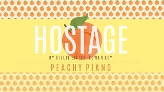 Video thumbnail of "Hostage - Billie Eilish (Lower Key) | Piano Backing Track"