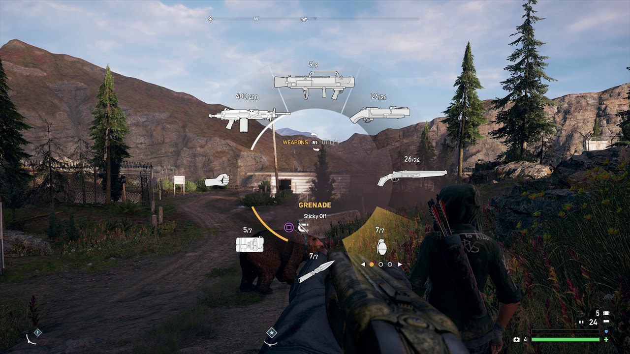 Far Cry 5 - Sticky Grenades \U0026 Sticky Remote Dynamite Gameplay Demonstration Ps4 Pro (2018)