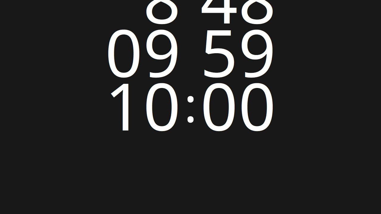 10 Minute Countdown Timer - YouTube