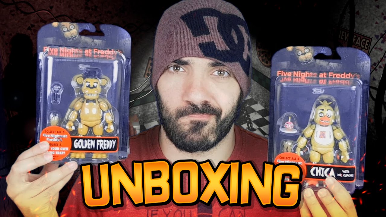 Abriendo A Golden Freddy Y Chica Muñecos Articulados De Five Nights At Freddys Fnaf Toys Unboxing - 
