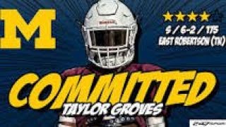 Taylor Groves 4 Star ⭐️⭐️⭐️⭐️ S Commits To Michigan | Career Highlights