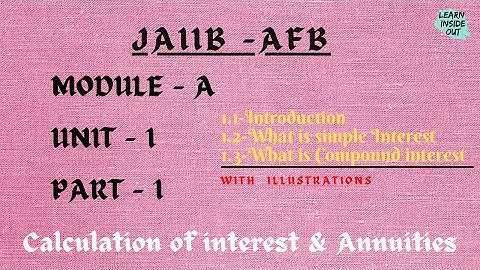 JAIIB AFB MODULE -  A UNIT -  1 PART - 1 WITH CASE STUDY IN TAMIL @learninsideout
