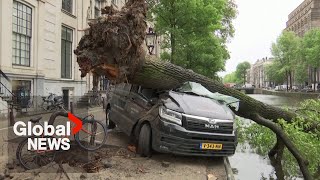 Netherlands hit with rare summer storm, dozens injured