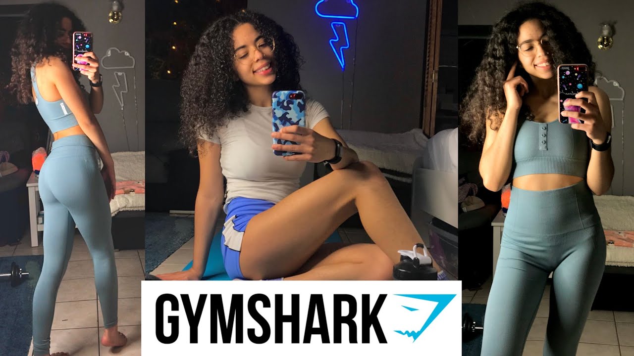 Gym shark haul 🖤 everything is a XL except the turquoise top! #gymsh