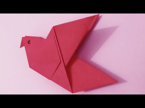 Video Cách gấp xếp hình con chim đơn giản - youtube