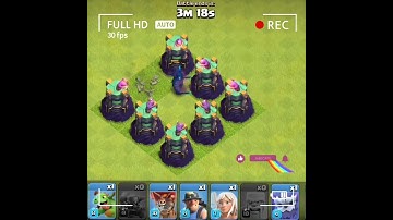 Deadly wizard tower base vs all elixir troops | clash of clans | #shorts #shortsvideo #youtubeshorts