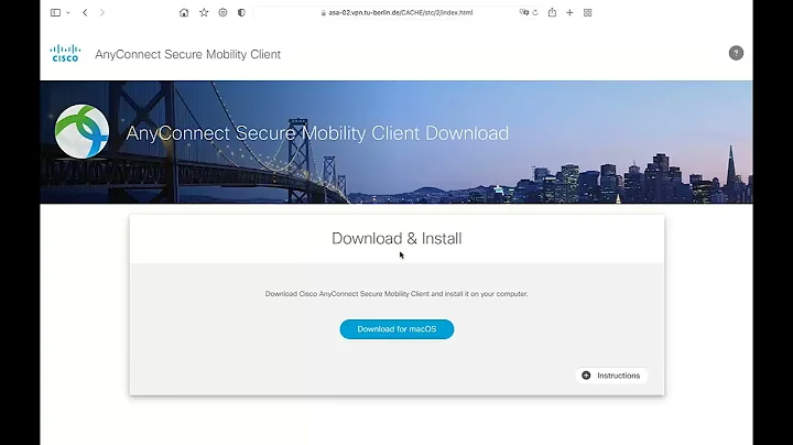 VPN connection at the TU Berlin - Mac OS X with Cisco AnyConnect
