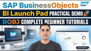 SAP BusinessObjects BI Launch Pad Practical Demo 🚀 | BOBJ Complete Beginner Tutorials
