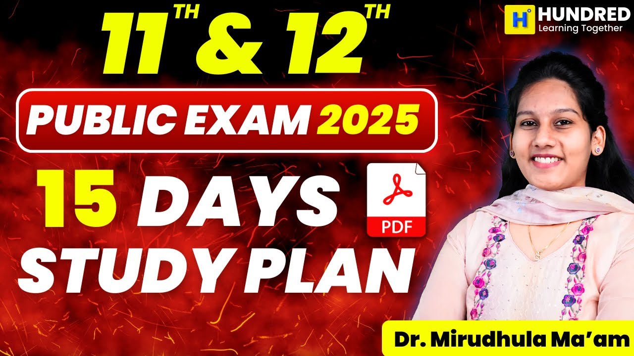 11th & 12th Study Plan Public Exam 2025 |Last 15 days Study Plan Mini ...