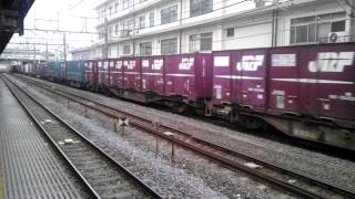 貨物列車 EF210牽引 8052レ 大船駅通過 ジョイント音