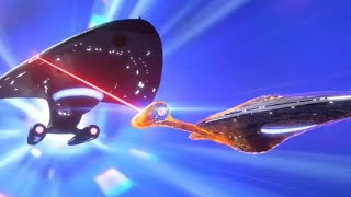 Opening Scene Star Trek Prodigy - Se.1, Ep.18 Mindwalk Uss Dauntless Chasing Uss Protostar