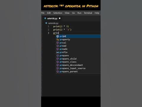 Asterisk Operator in Python #shorts - YouTube